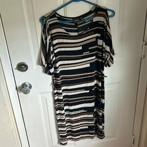 Chicos Striped Dress Size 1 // US Size Small